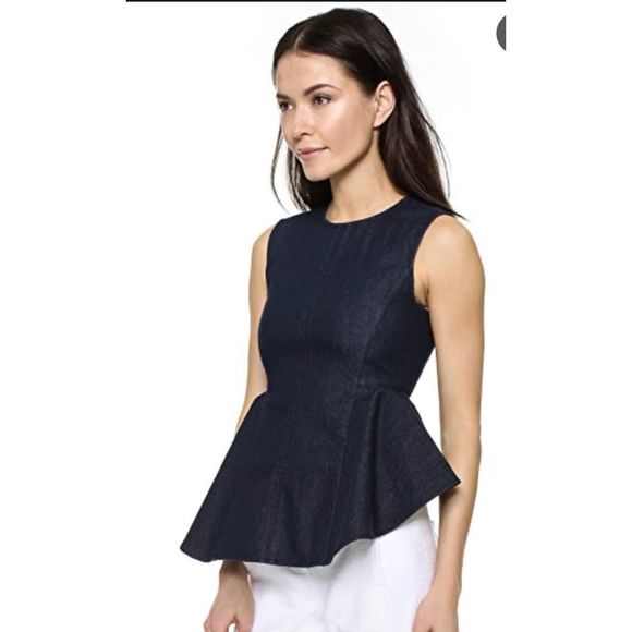 Theory Kalsing S lamb leather sleeveless top - Picture 4 of 15